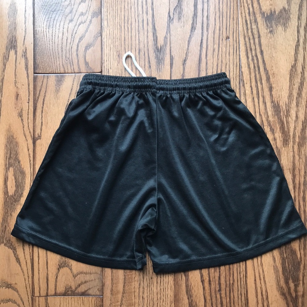 Black Athletic Shorts with Drawstring Youth Medium - Picture 2 of 4